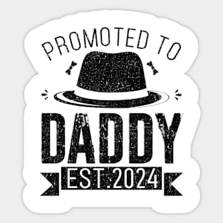 Promoted To Daddy Est. 2024 Shirt Baby Gifts For New Daddy Sticker